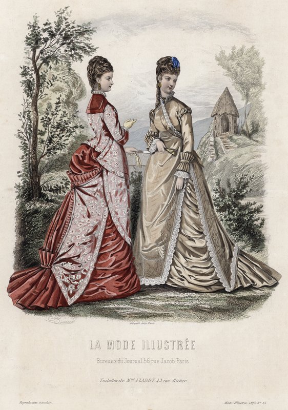 Francouzská módní deska, konec 19. století od French School