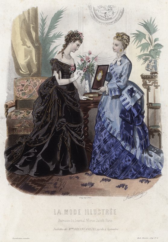 Francouzská módní deska, konec 19. století od French School