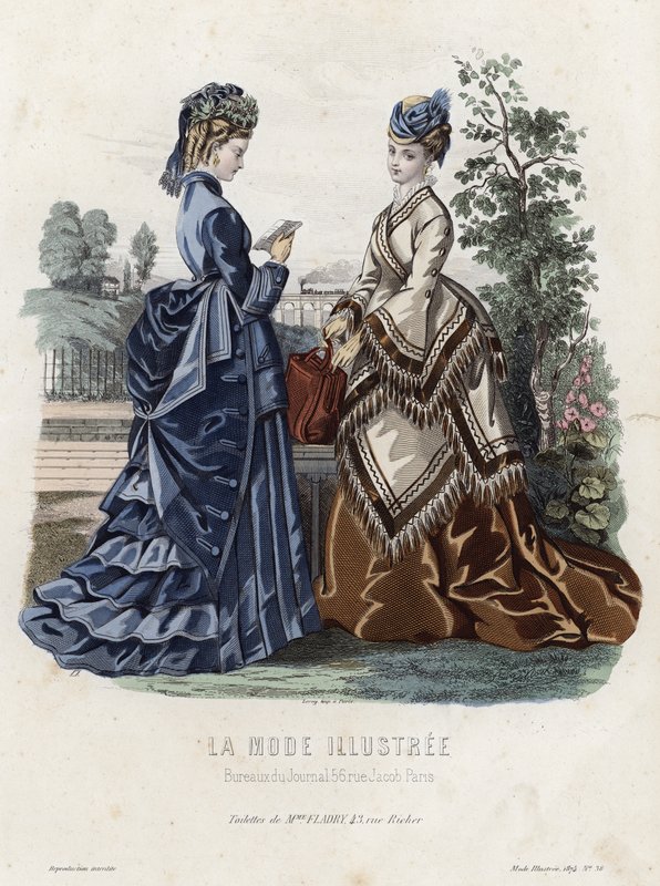 Francouzská módní deska, konec 19. století od French School