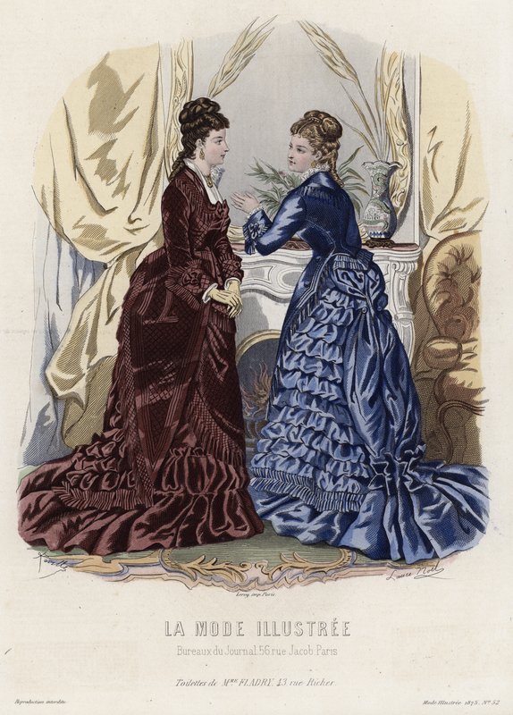 Francouzská módní deska, konec 19. století od French School