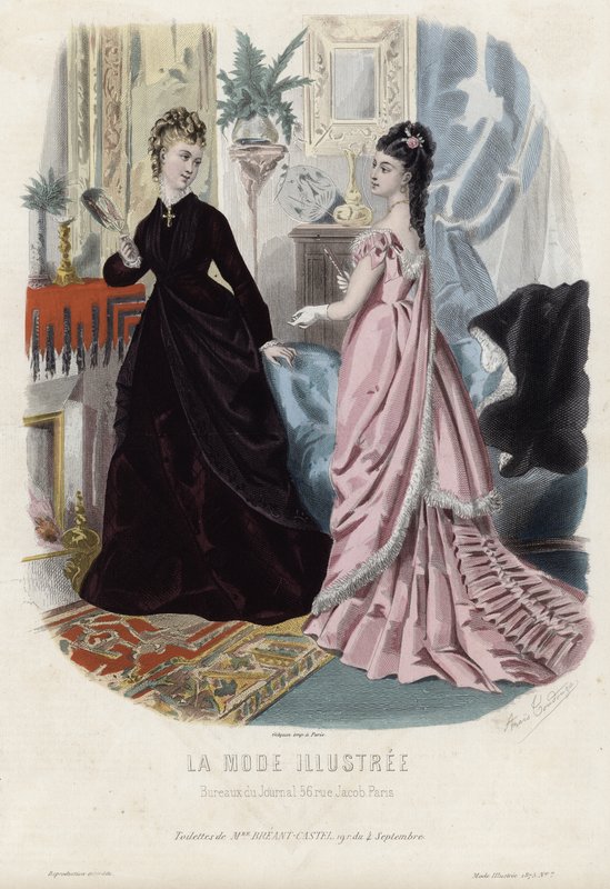 Francouzská módní deska, konec 19. století od French School
