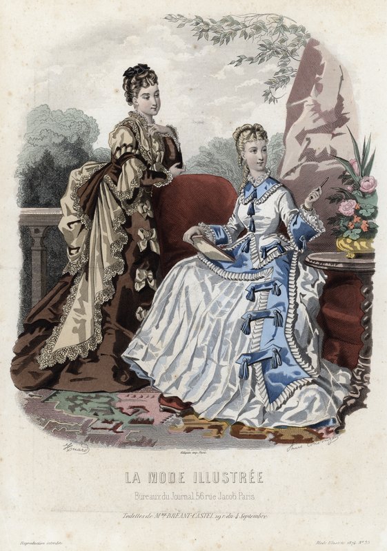 Francouzská módní deska, konec 19. století od French School