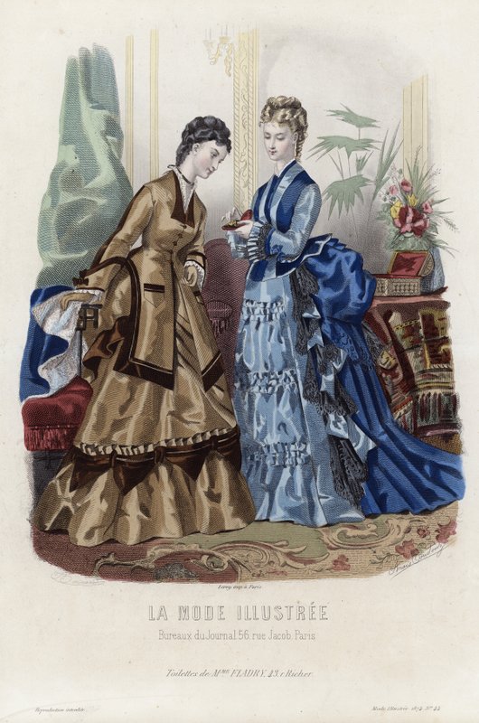 Francouzská módní deska, konec 19. století od French School