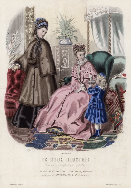Francouzská módní deska, konec 19. století od French School