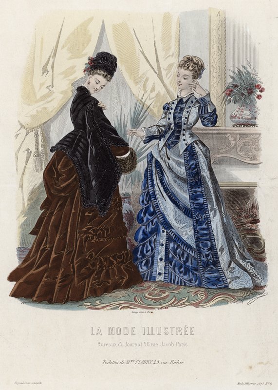 Francouzská módní deska, konec 19. století od French School