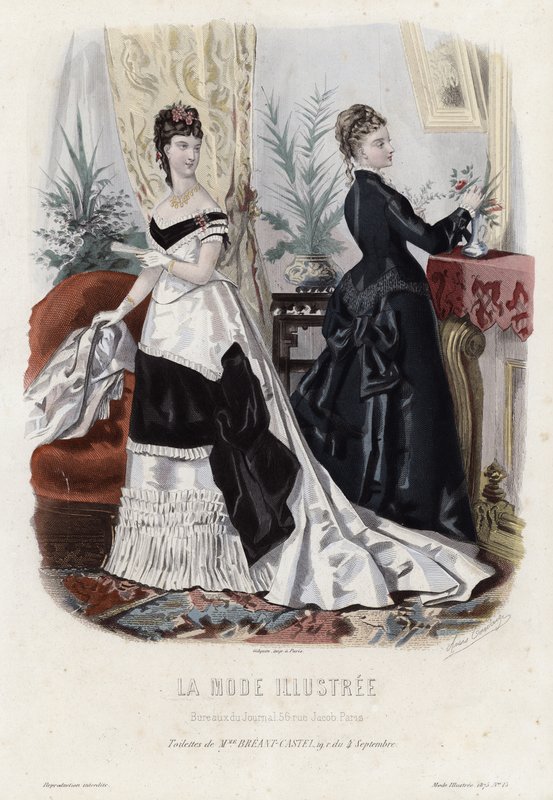 Francouzská módní deska, konec 19. století od French School