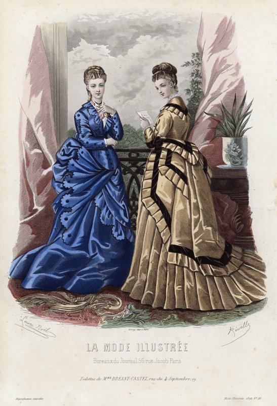 Francouzská módní deska, konec 19. století od French School