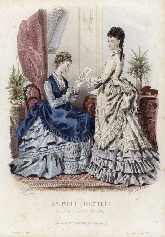 Francouzská módní deska, konec 19. století od French School