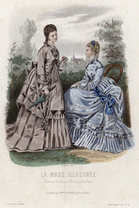 Francouzská módní deska, konec 19. století od French School
