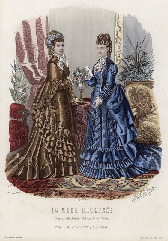 Francouzská módní deska, konec 19. století od French School