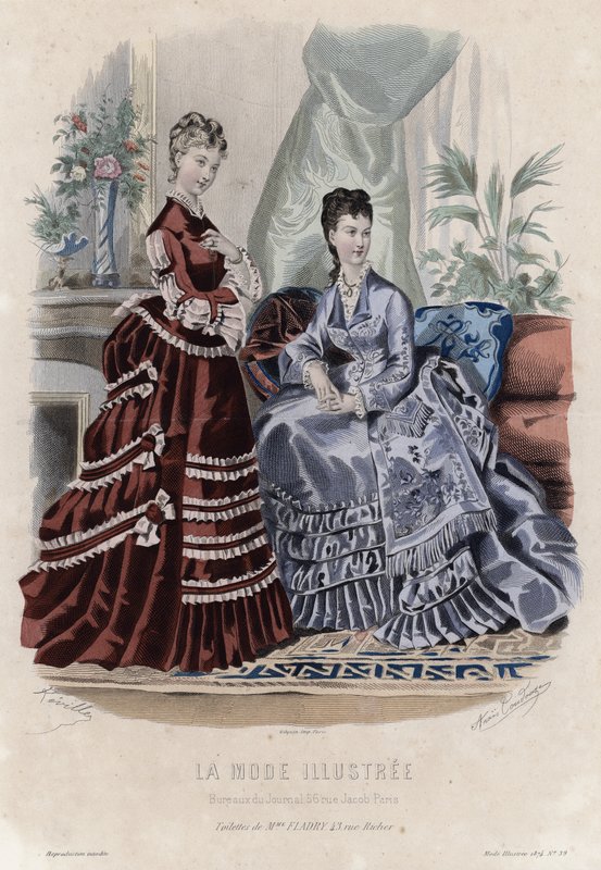 Francouzská módní deska, konec 19. století od French School