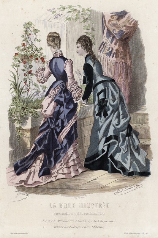 Francouzská módní deska, konec 19. století od French School