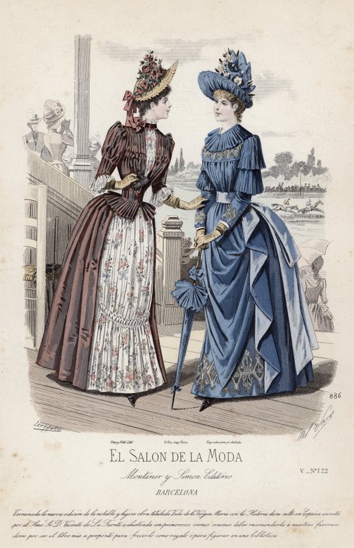 Francouzská módní deska, konec 19. století od French School
