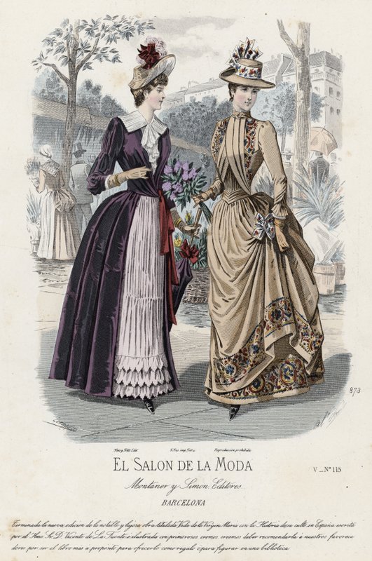 Francouzská módní deska, konec 19. století od French School