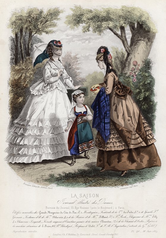 Francouzská módní deska, konec 19. století od French School