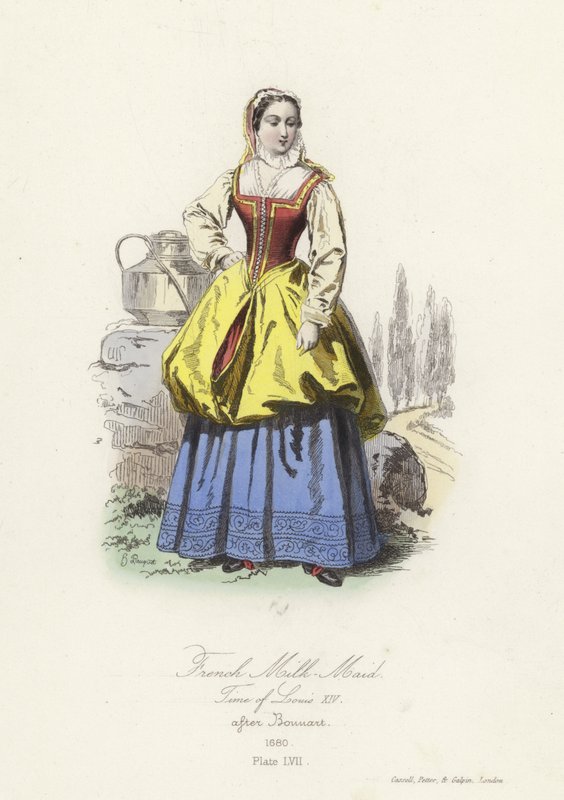 Francouzská dojička doby Ludvíka XIV od French School