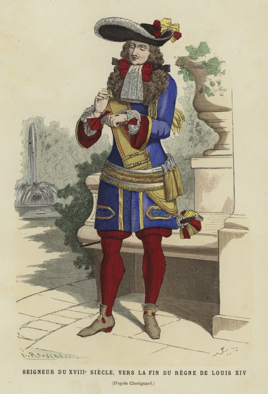 Francouzský šlechtic 18. století, ke konci vlády Ludvíka XIV od French School