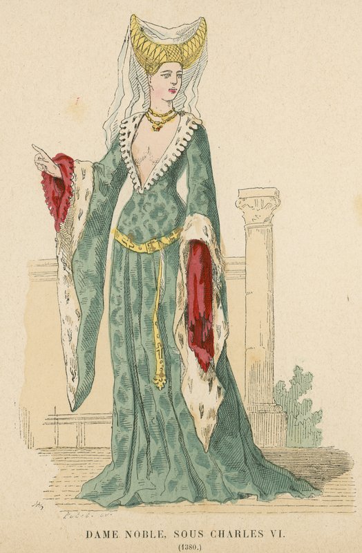 Francouzská šlechtična za vlády Karla VI., 1380 od French School