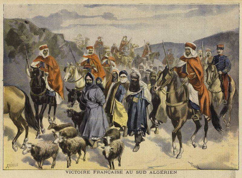 Francouzské vítězství v jižním Alžírsku, 1897 od French School