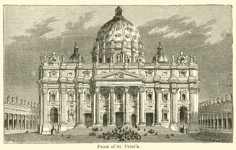Přední strana svatého Petra (rytina) od French School