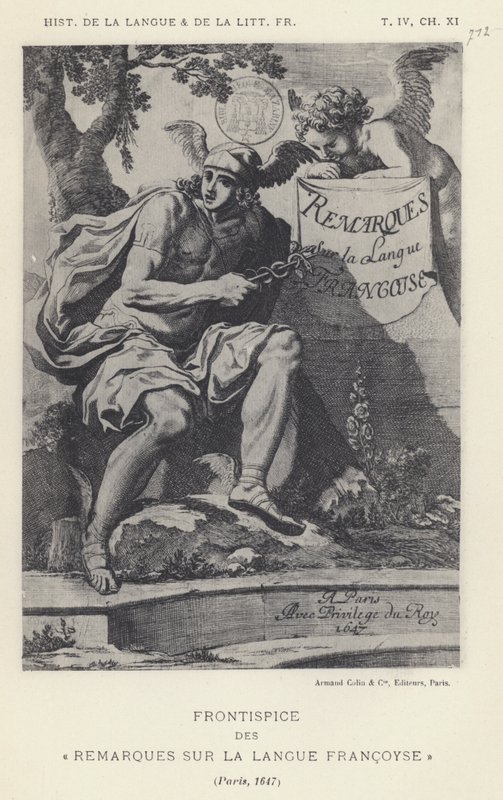 Frontispis k poznámkám o francouzském jazyce, Paříž od French School