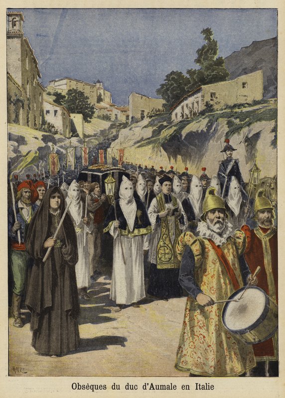 Pohřeb vévody z Aumale, Itálie, 1897 od French School