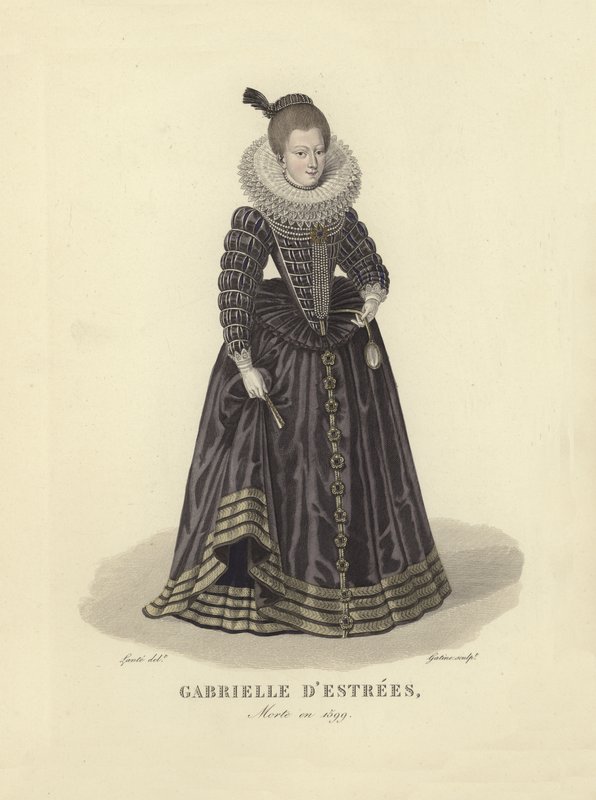 Gabrielle dEstrees, milenka francouzského krále Jindřicha IV od French School