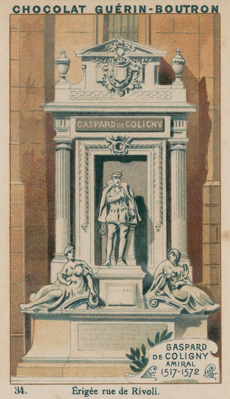 Gaspard de Coligny, admirál, 1517-1572, postavená rue de Rivoli od French School