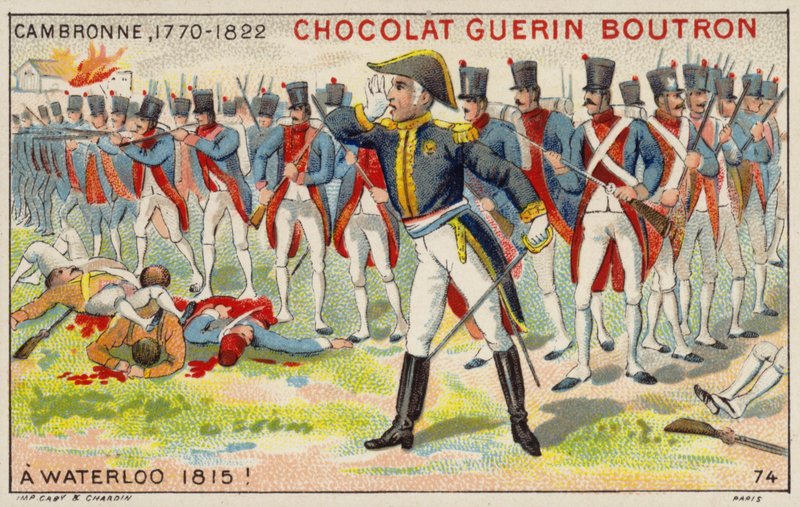 Generál Cambronne v bitvě u Waterloo od French School