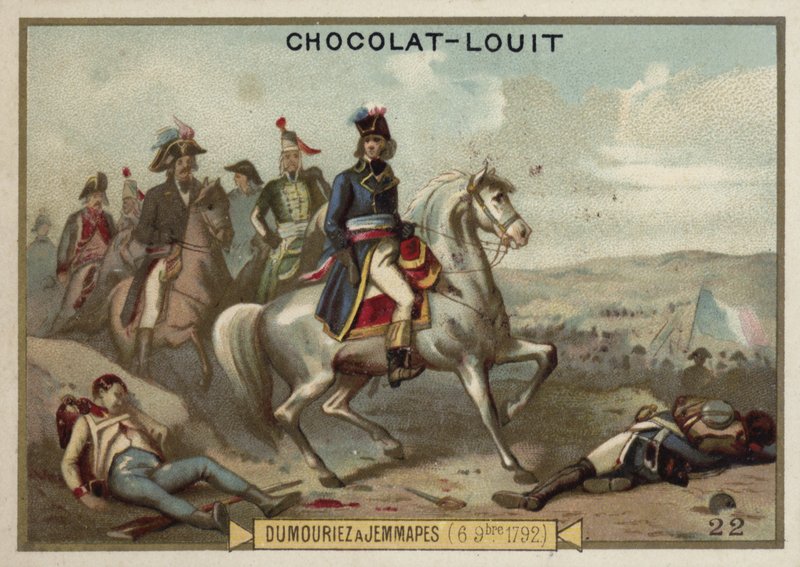 Generál Dumouriez v bitvě u Jemappes, 6. listopadu 1792 od French School
