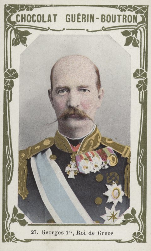 Georges Premier, řecký král (barevná fotografie) od French School