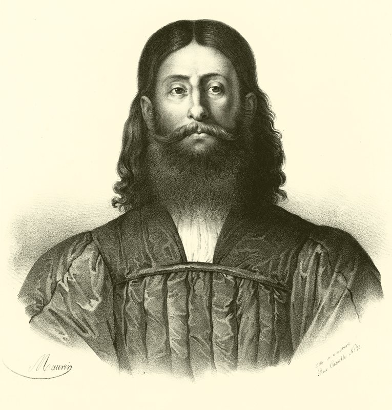 Giorgione, portrét (rytina) od French School