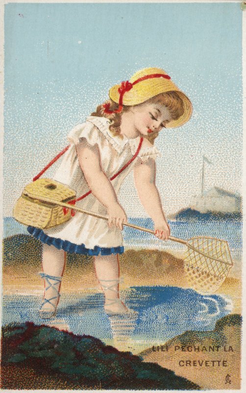 Dívka loví krevety od French School