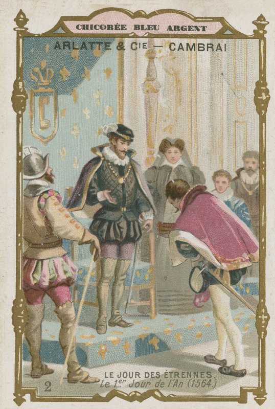 Předávání dárků na Nový rok, Francie od French School