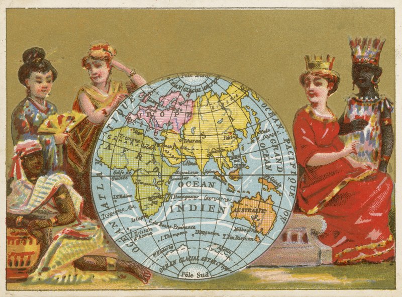 Globe - Francouzská vizitka 19. století od French School