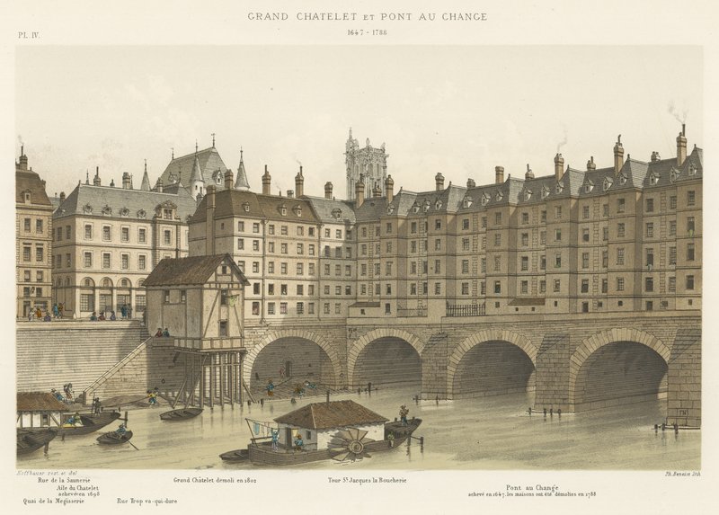Grand Chatelet a Pont au Change, 1647-1788 od French School