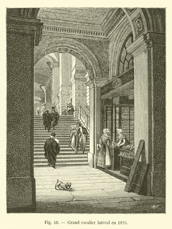 Velké boční schodiště z roku 1825 od French School