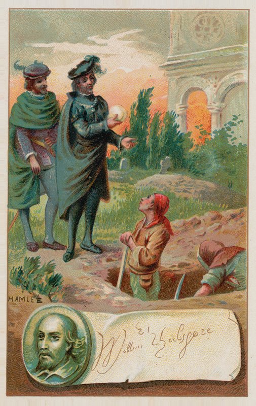 Hřbitovní scéna z Hamleta od French School