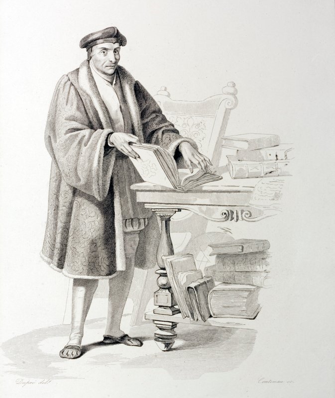 Guillaume Bude (1467-1540), francouzský učenec a humanistický filozof (rytina) od French School