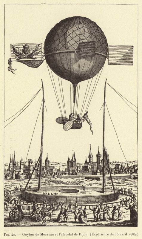 Guyton de Morveau a dijonský aerostat od French School