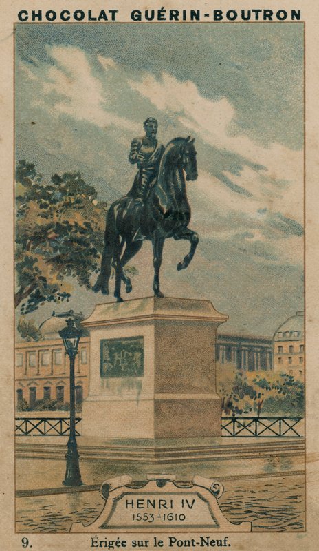 Henri IV, 1553-1610, postavený na Pont-Neuf od French School