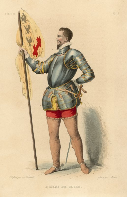 Henri de Guise (barevná rytina) od French School
