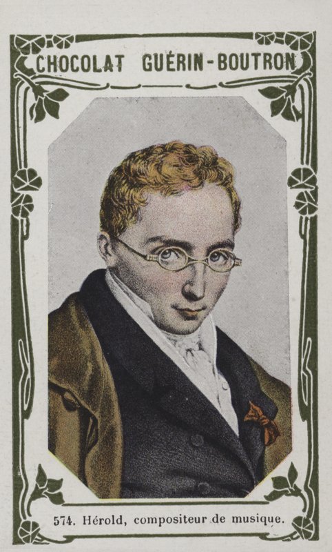 Herold , hudební skladatel (barevné fotografie) od French School