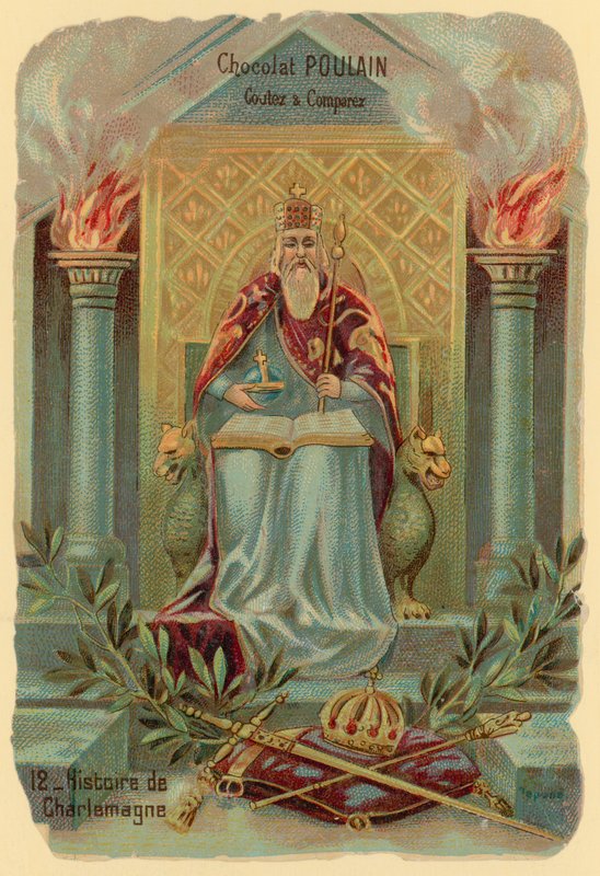 Historie Karla Velikého, zakladatele karolínské říše (asi 742-814) od French School
