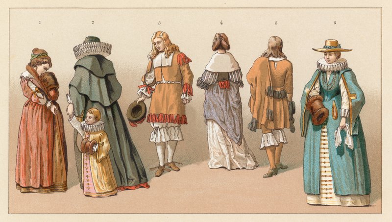Holandsko Kostým ze 17. století od French School