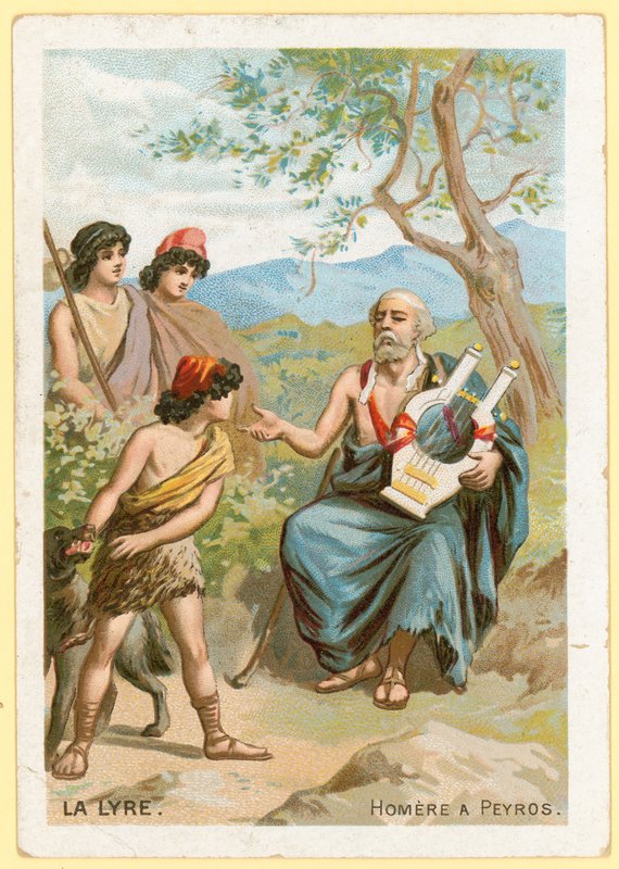 Homer hraje na lyru od French School