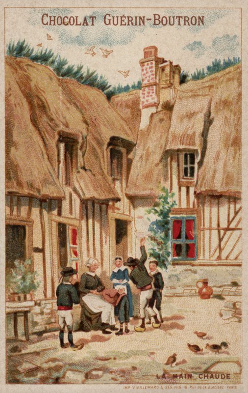 Hra horkou rukou (chromolitho) od French School