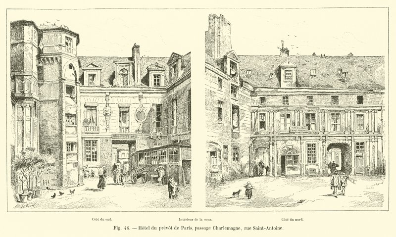 Hotel du prevot de Paris, pasáž Charlemagne, rue Saint-Antoine od French School