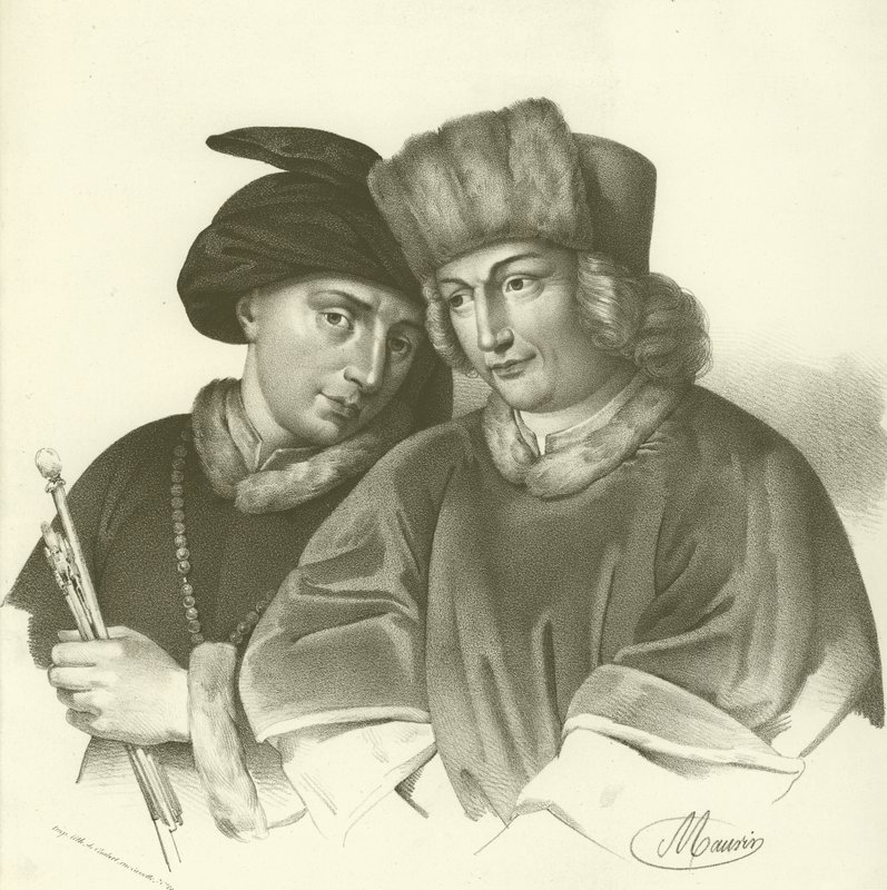 Hubert (1366-1426) a Jan van Eyck (1370-1441), vlámští umělci od French School