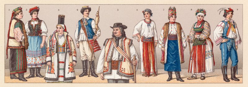 Kostýmy Maďarska a Chorvatska od French School